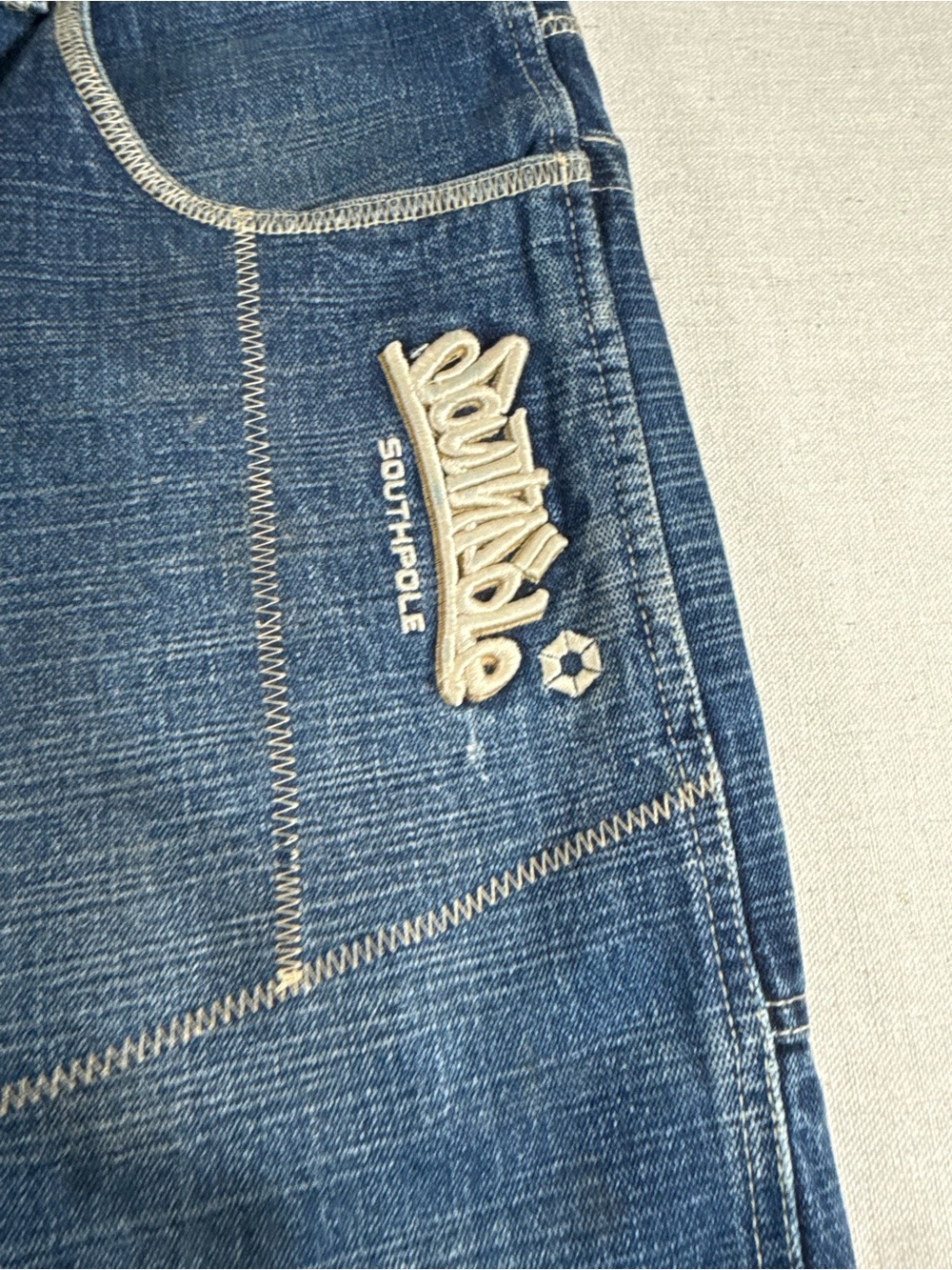 Y2K Baggy Southpole Bboy Jeans All Over Print Embroidery Bboy Character Jeans - Picture 5 of 12